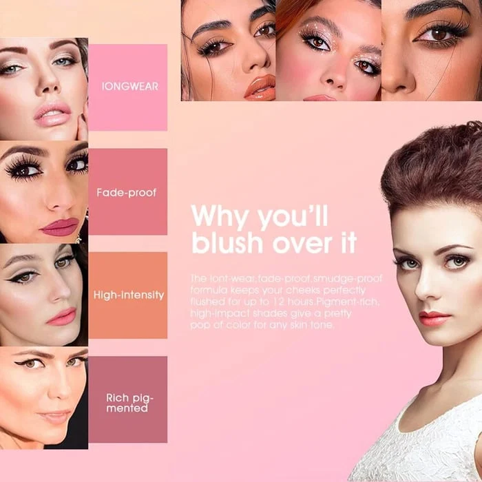 12 Colors Cream Blush Palette - Image 4