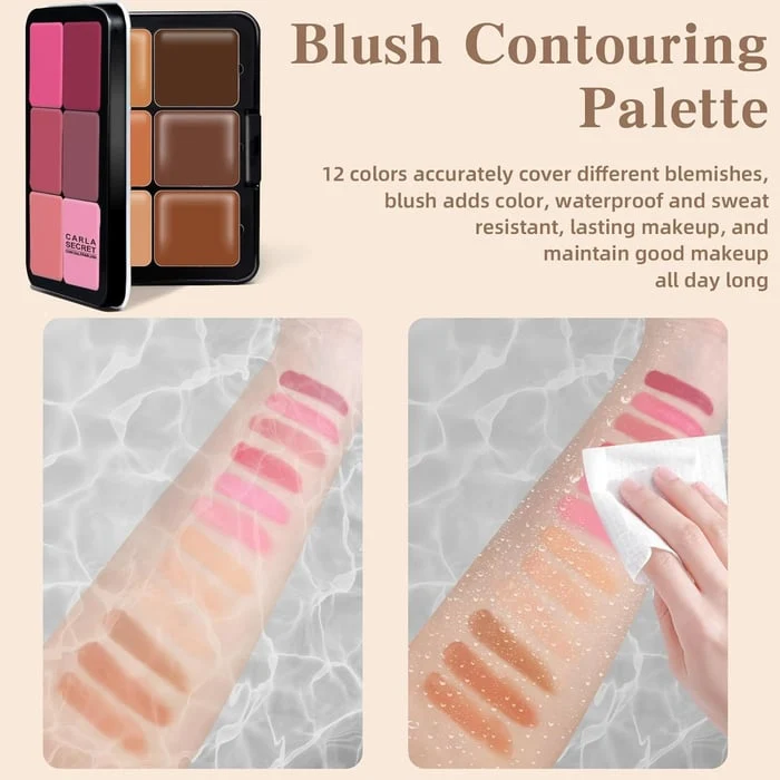 12 Colors Cream Blush Palette - Image 5