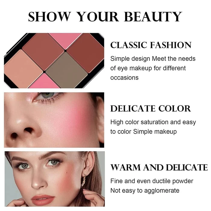 12 Colors Cream Blush Palette - Image 6