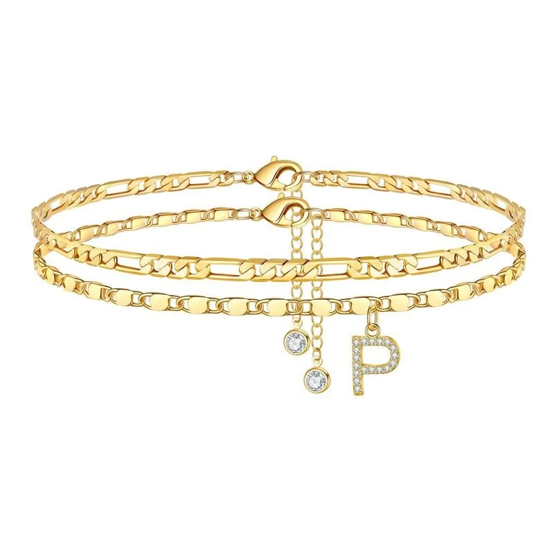 Double Layered Letter Anklet - Image 19