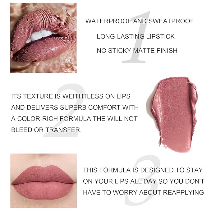Handaiyan 12 Pcs Velvet Matte Liquid Lipstick Set - Image 3