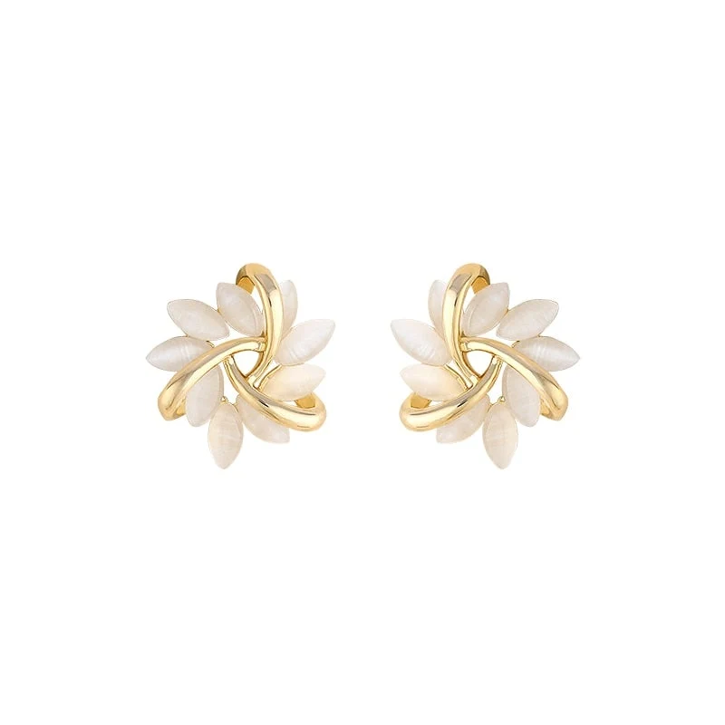 Opal Petal Earrings - Image 5