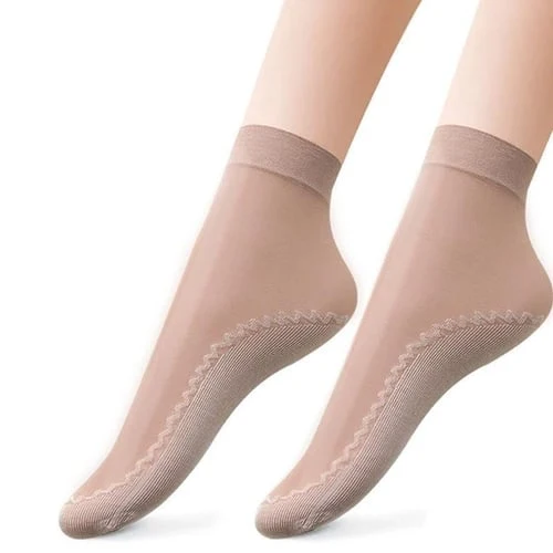 Silky Anti-Slip Cotton Socks - Pack of 3 - Image 3