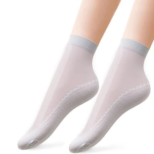Silky Anti-Slip Cotton Socks - Pack of 3 - Image 5