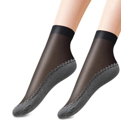 Silky Anti-Slip Cotton Socks - Pack of 3 - Image 6