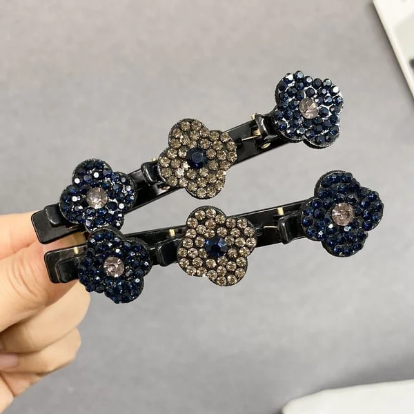 Sparkling Crystal Stone Braided Hair Clips - Image 5