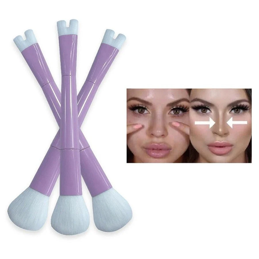 U-Shaped Nose Contour Brush - 2 In 1 - Image 5